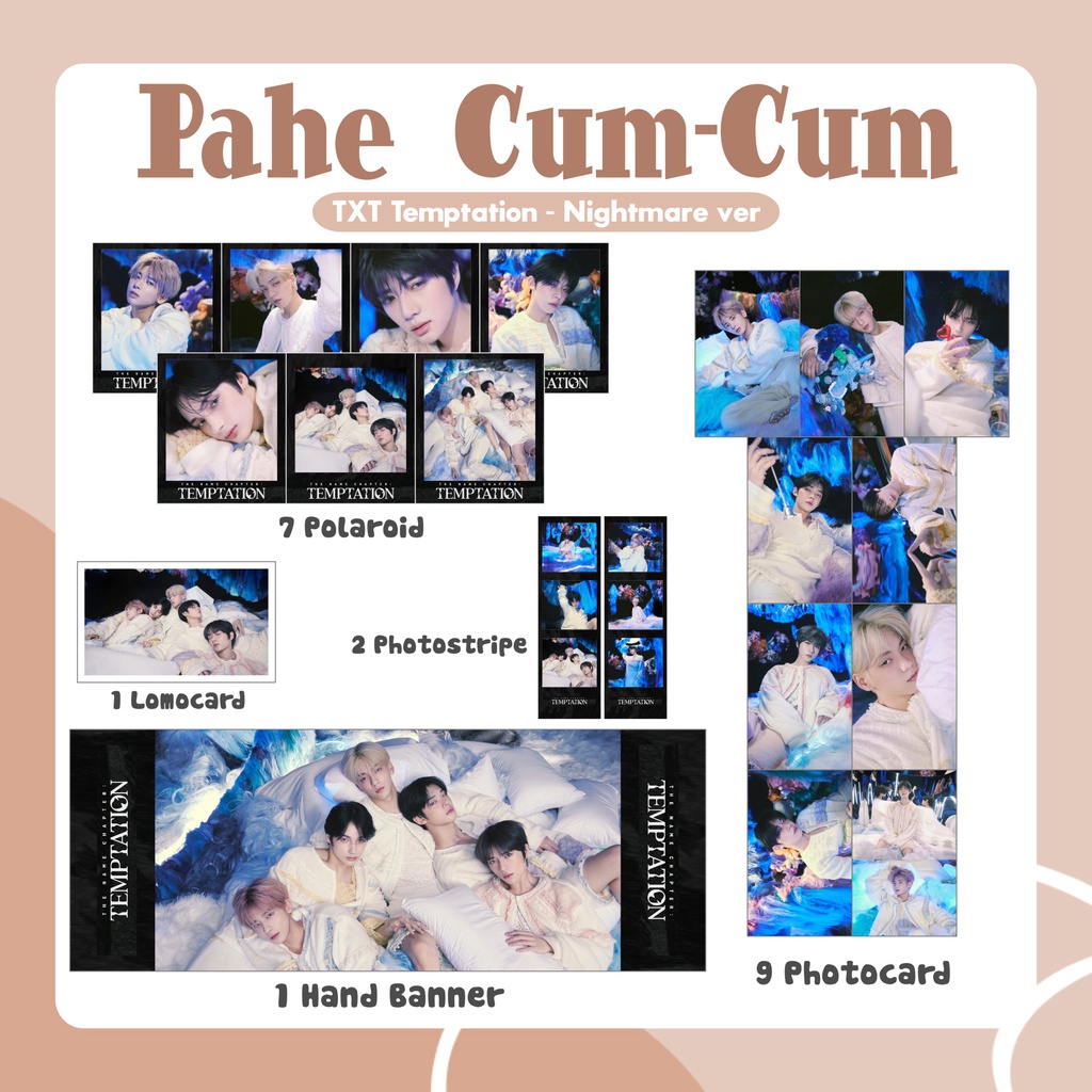 Pahe TXT Photocard Lomocard bunflag temptation frezee