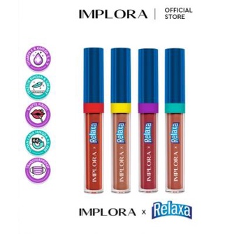 ^ KYRA ^ Implora Relaxa Matte Lipcream Barley Grape - Special Edition (Bundle isi 2 Pcs)