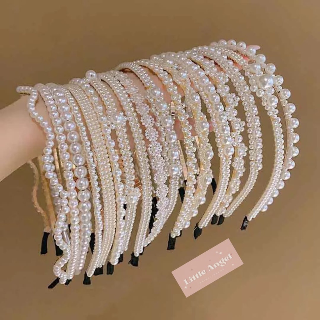 Bando Wanita Mutiara Fashion Korea Sederhana