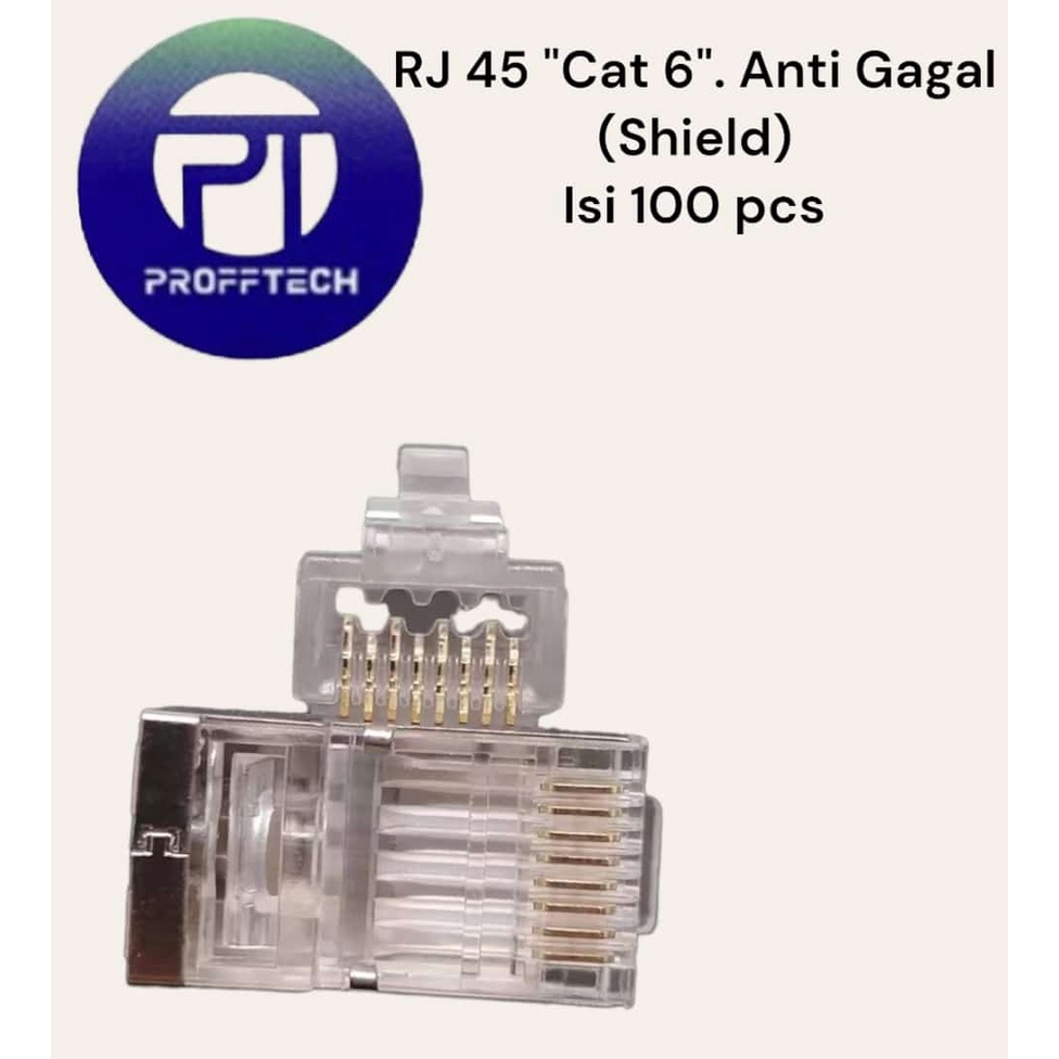 CONECTOR RJ45 CAT 6 BESI ORIGINAL ANTI GAGAL KONECTOR RJ45 CAT 6 ANTI GAGAL original