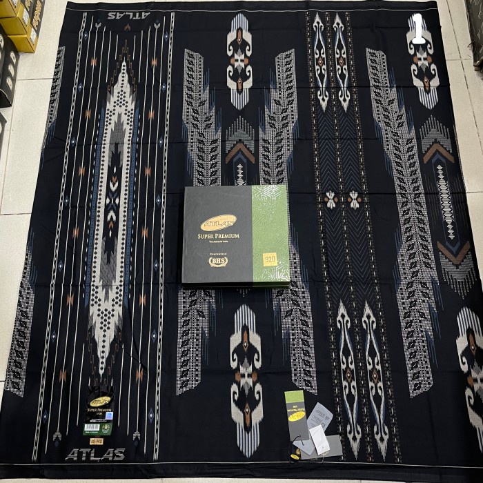 Sarung ATLAS SUPER PREMIUM HITAM ORIGINAL Sarung Atlas Hitam Murah