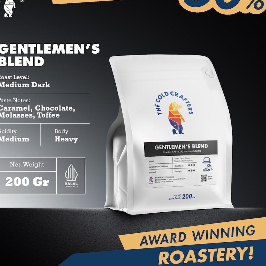 

☎ The Cold Crafters - Gentlemen's Blend Espresso Arabica Biji Kopi Roasted Beans - BIJI KOPI 100gr/200gr/1kg ✾