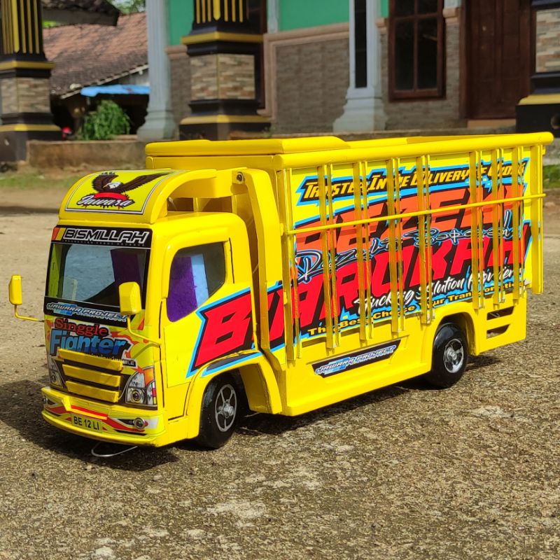 Limited Miniatur mobilan truk oleng kayu besar P 52cm mobil mainan anak