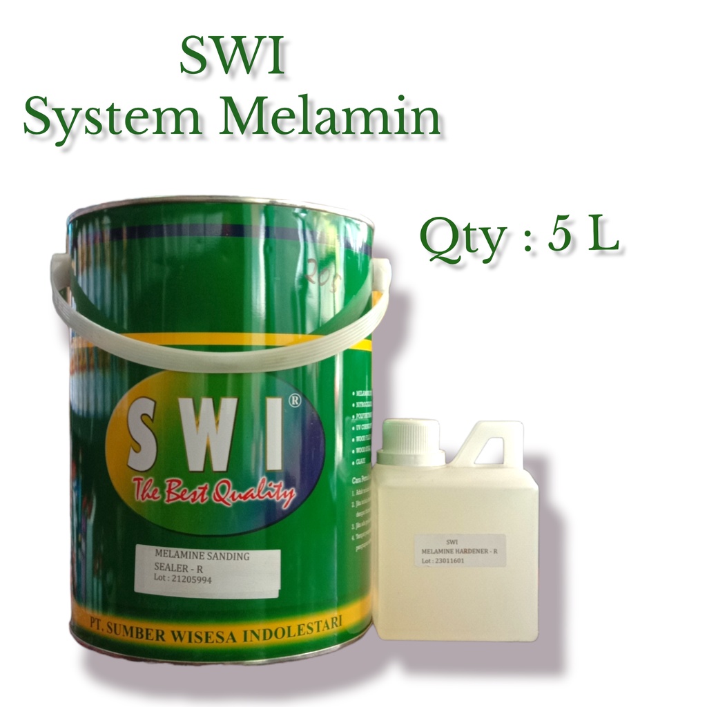 CAT SWI MELAMINE 1 GALON 5 LITER 2KOMPONEN + HARDENER DAN SATU KOMPONEN (NC)