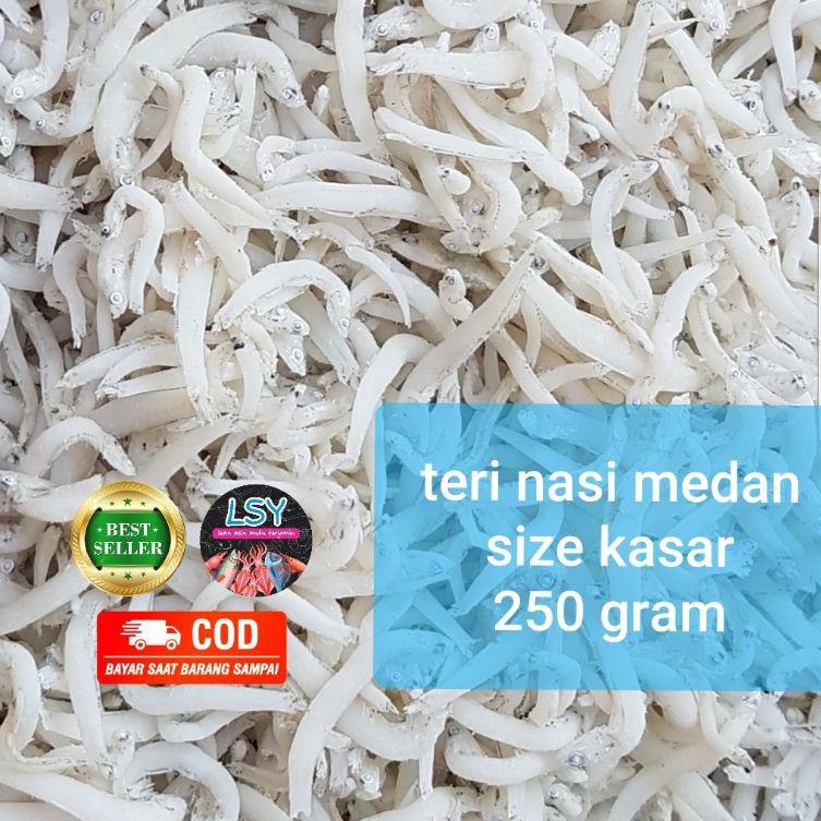 

RealPict ikan asin Teri nasi medan super /tn putih/ size jumbo 250gr