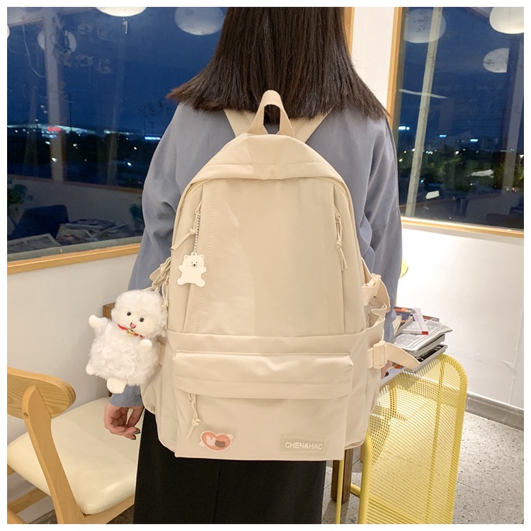 Tas Ransel Wanita - Tas Sekolah Remaja Dewasa Model Terbaru Fashion Korea Kekinian Bagus Murah Besar Kuliah Traveling Jalan Stylish Backpack Punggung Bahu Sandang Kualitas Import Lokal Original Unisex Perempuan Cewek