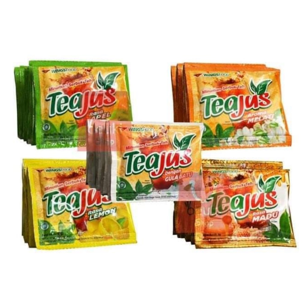 

TEA JUS RENCENG ISI 10 x 8 GRAM TEAJUS APEL GULA BATU LEMON MADU MELATI SACHET RENCENGAN CEMILAN ANAK GROSIR MURAH 1 RENCENG PACK DUS MINUMAN INSTANT TEA TEH INSTAN