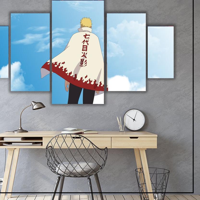 ❅ BARYON Hiasan Dinding NARUTO UZUMAKI BORUTO 1 Set Hiasan Dinding  Kayu  Kamar Tidur Anime 5pcs ❃