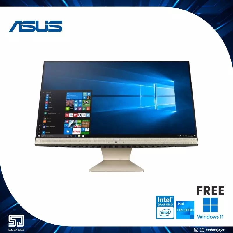 Asus PC AIO Desktop V222GAK-BA142W Intel J4025 4GB SSD 256 21.5″ Win 11 Komputer All in one