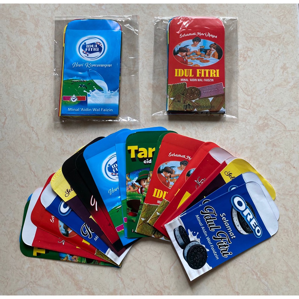AMPLOP LEBARAN IMPORT MIX ISI 20LEMBAR /ANGPAO LEBARAN / MIX AMPLOP LEBARAN