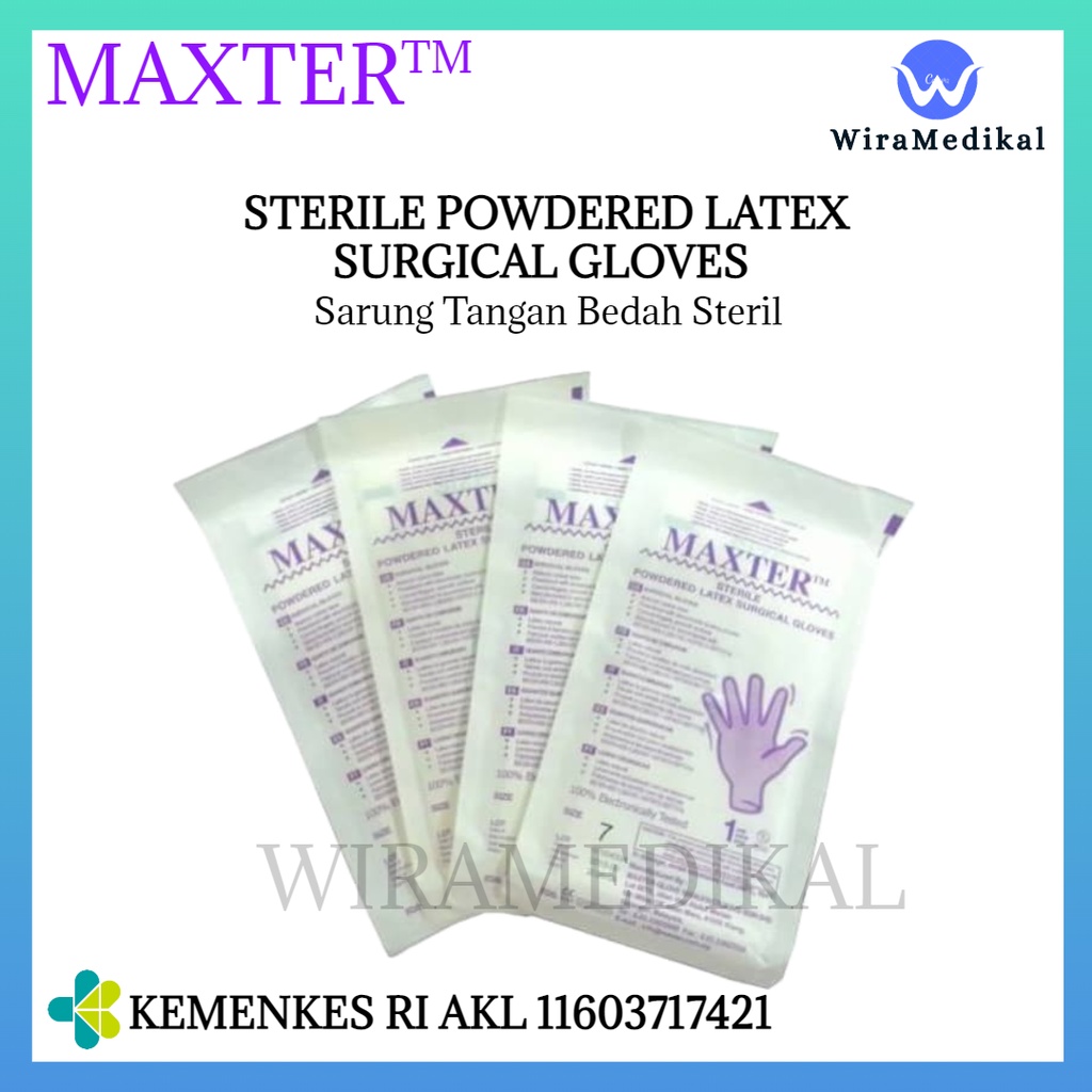 Sarung Tangan Steril Maxter / Handscoon Steril Maxter