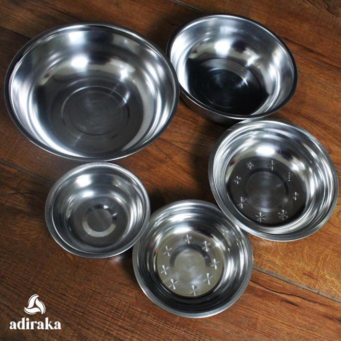 [Mangkok] Mangkok Stainless 555 / Mangkuk / Kobokan Baskom Stainless Steel [Stok]