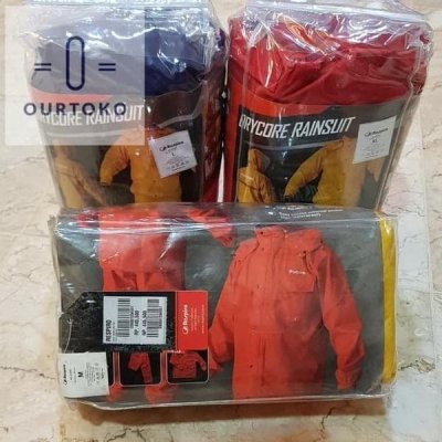 Jas Hujan Ujan Respiro Drycore R2 Rainsuit Merah Kuning Pria dan Wanita (Red Yellow)