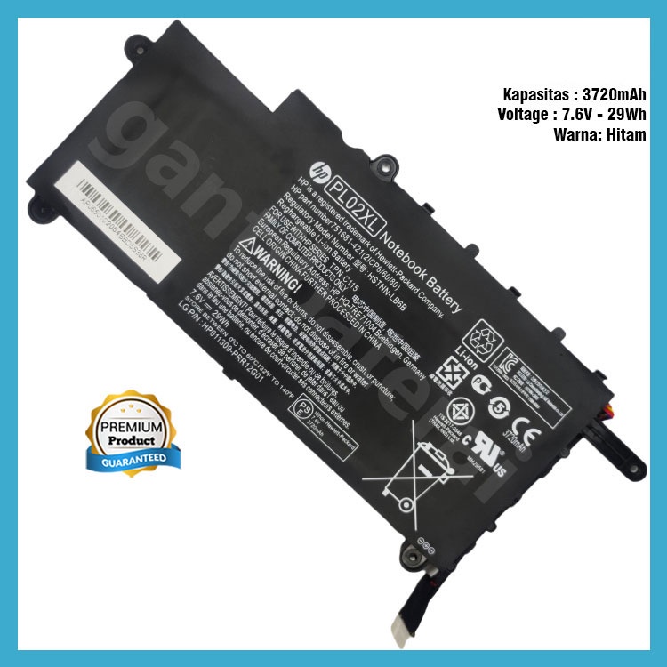 Original Baterai HP Pavilion 11-n045tu 11-n X360 11-n010dx PL02XL