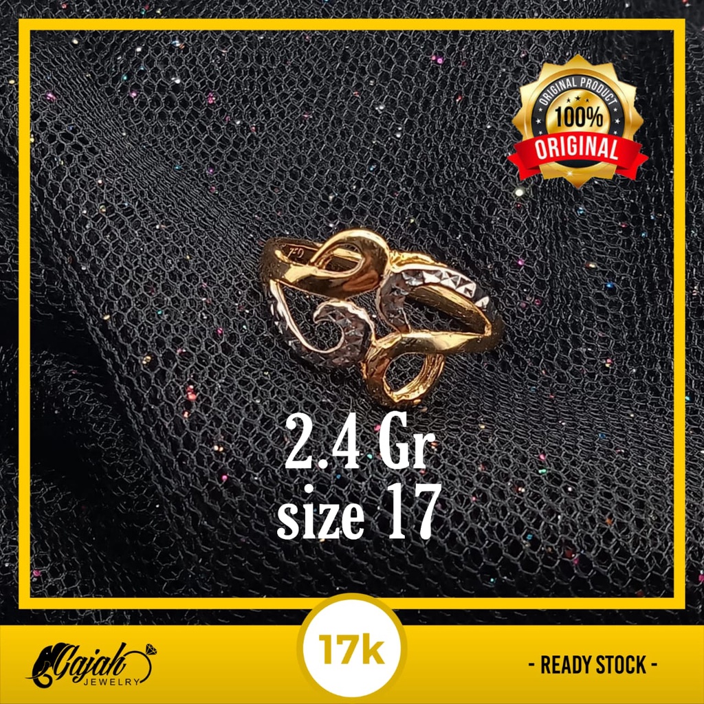 Cincin Emas 17K - 2.4 Gr Kadar 750 - 4342