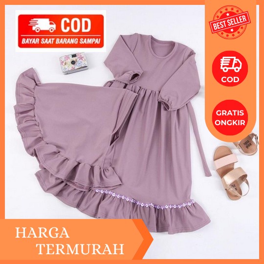 Gamis Anak Perempuan 3 Dan 4 Tahun / Baju Anak Cewek / Gamis Collection Two Layer Girl / Grosir Baju