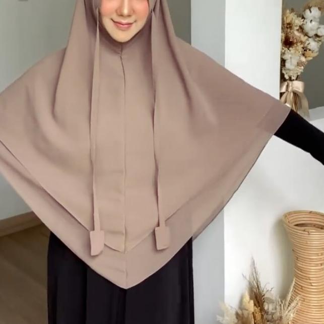 ▼ BERGO TALI KHIMAR SYARI JUMBO CERUTY BABYDOLL 2 LAYER PREMIUM ➬