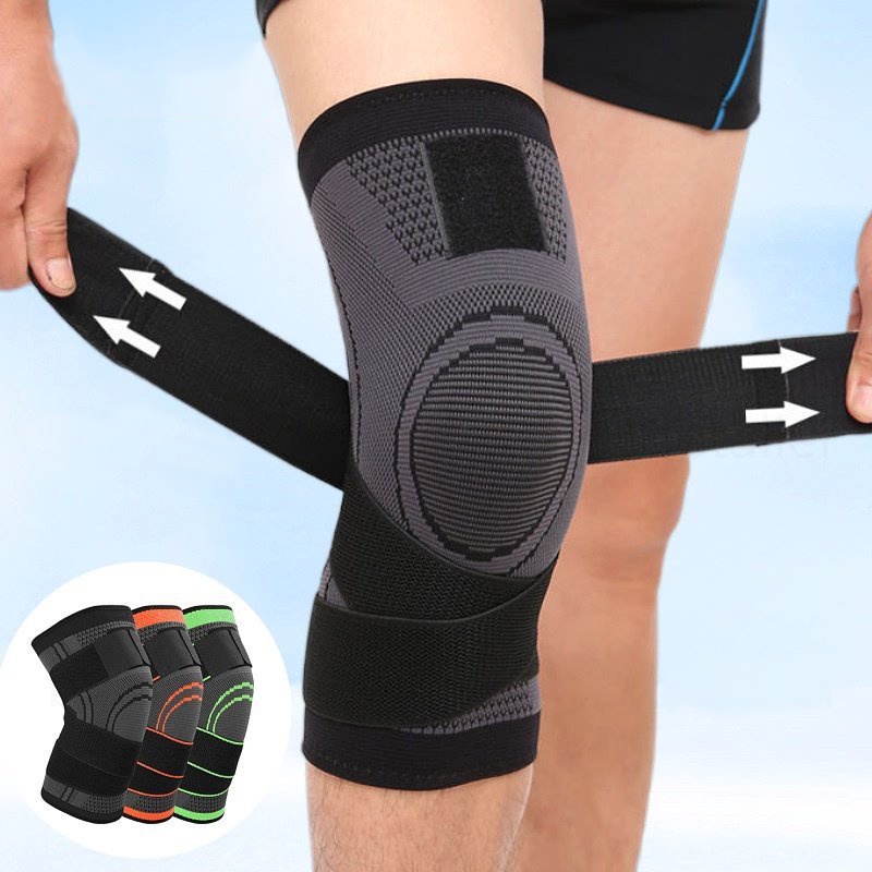 1PC Fits Knee Pads Knee Support Wrap Compression Pad Brace Pelindung Lutut Gym Protective Knee Support Deker Pelindung Pengaman Lutut Siku Olahraga Kneepad Anti Cidera Breathable Knee Protector Gym Compression Pad Elastis