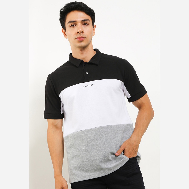 Tolliver Sporty Combo Polo Shirt Pria