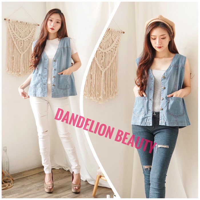 TERBARU 910- VEST WANITA/ROMPI JEANS WANITA/ BLAZER JEANS / LUARAN JEANS /VEST RAJUT/VEST