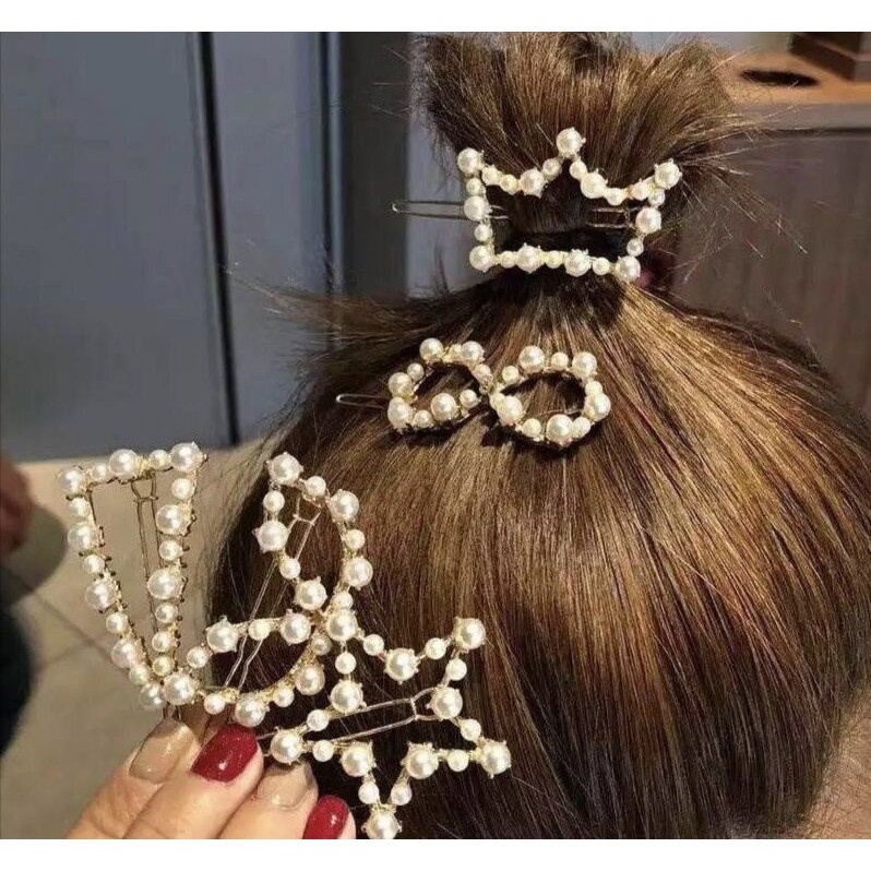 FYGALERY ACC127 Jepit Rambut Wanita Mutiara Jepitan Rambut Perempuan Hairpin Fashion Korea