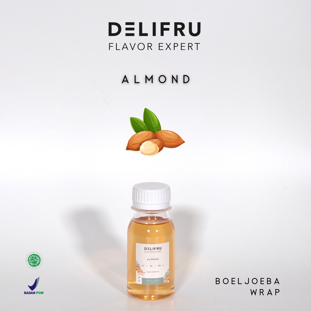 Delifru Almond Syrup Repack [30, 50, 100] g