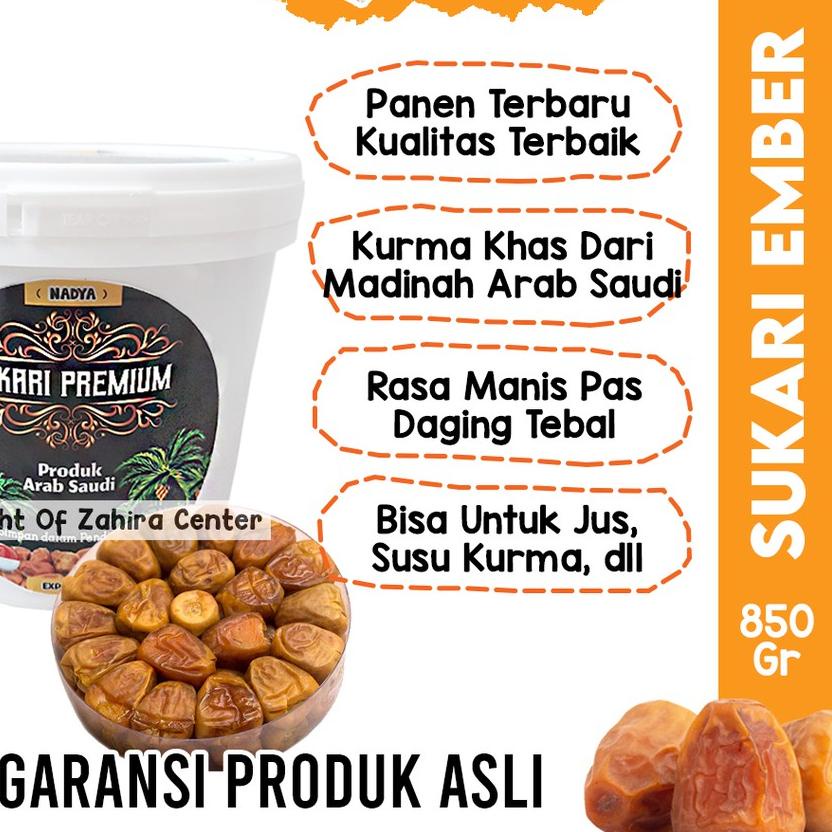 

✬ Kurma Sukari Ember 850gr Sukkari Timba Sukari Al Qaseem Al Qosim Al Qassim Original Premium Grade A ➫