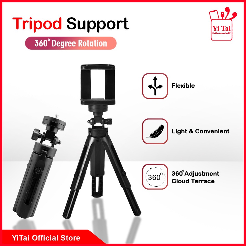 YI TAI - TP01 Tripod Mini Hp Kamera 5 Heights