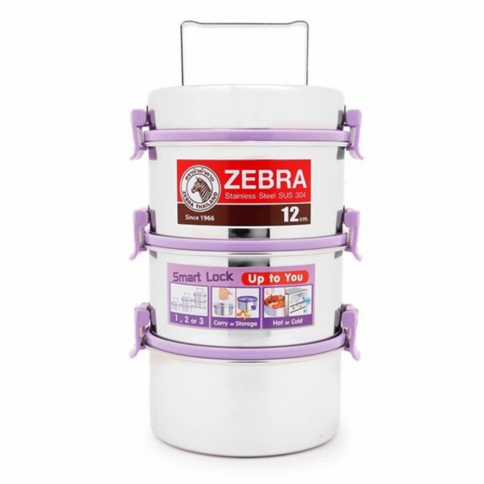 Rantang Rantang 3 Susun Stainless Steel Zebra 12 Cm Smart Lock 150235