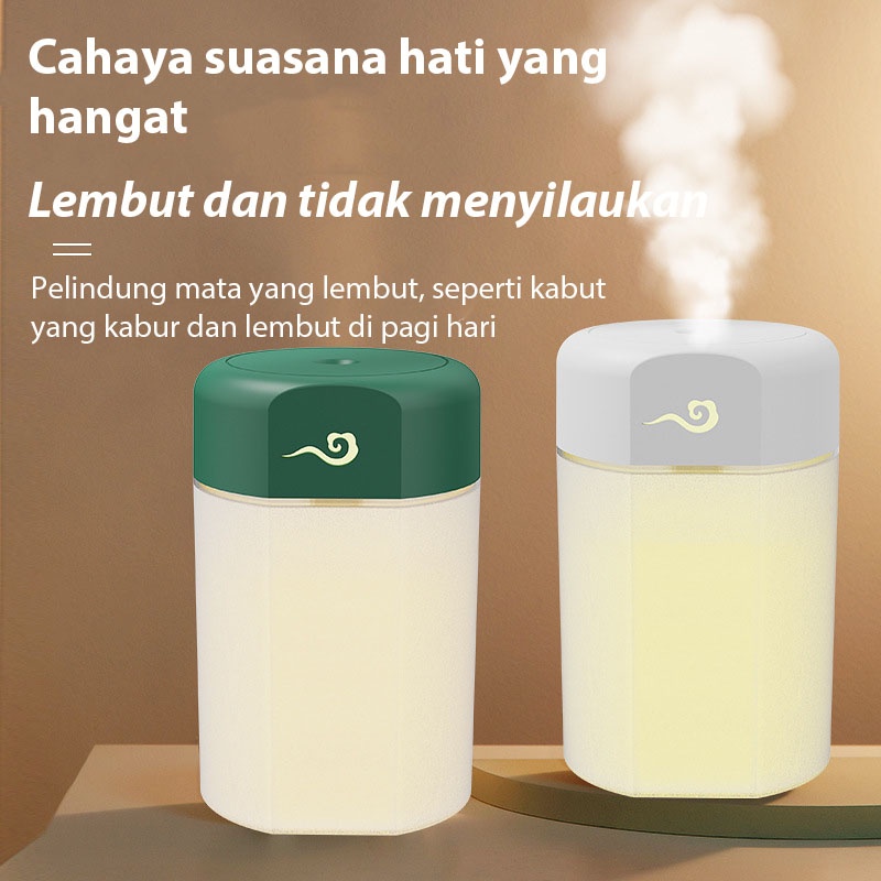 Halluna Humidifer Diffuser Aromatherapy Pelembab Ruangan LED Light Warna Semprotan Halus Rechargeable USB 250ML