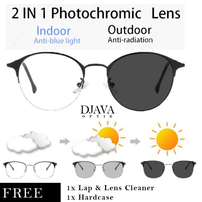 PALING LARIS DJAVA OPTIK - Kacamata Photcromic / Photogrey Paket Lensa Normal Pabrik