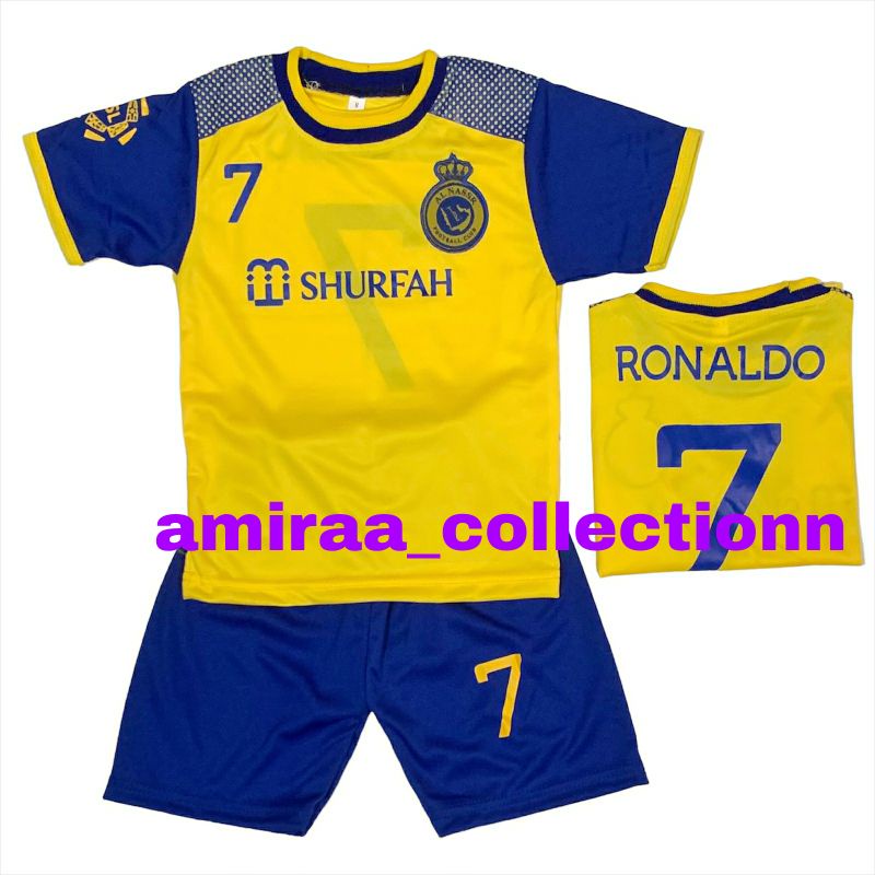 SETELAN BAJU BOLA AL-NASSR ANAK TERBARU  BAJU BOLA ANAK LAKI LAKI TERMURAH