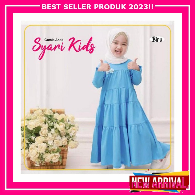 [ Terbaru ] Luan Dress Bahan Crinkle Dot Premium Mix Crepe Gamis Anak Perempuan 10 S/D 16 Tahun Keki