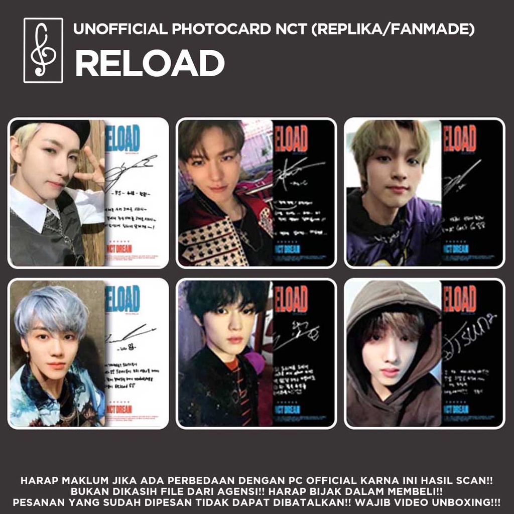 [REPLIKA NCT DREAM] PHOTOCARD RELOAD UNOFFICIAL