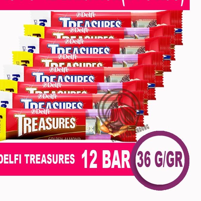 

✴ Coklat Delfi Treasure Golden Almond 12 Bar X 36gr - Cokelat Delfi Treasures Isi 48pcs X 9gr Kiloan Cookies and Cream 36 gram X 12 Pak ✷