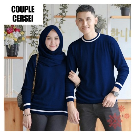 SET CP CERSEI KAOS COUPLE BLOUSE COUPLE BABYTERRY 5 WARNA baju couple pasangan suami istri terbaru 2
