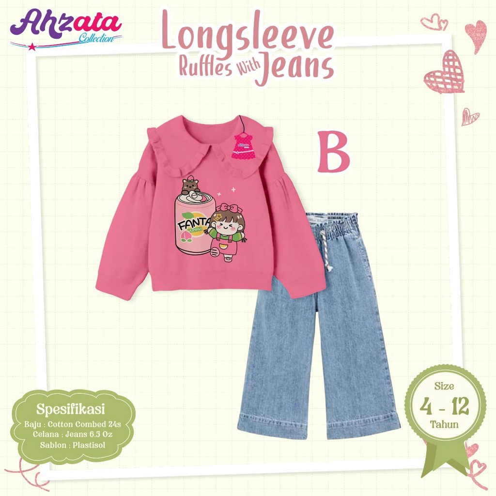 Longsleeve Jeans Kulot by Ahzata