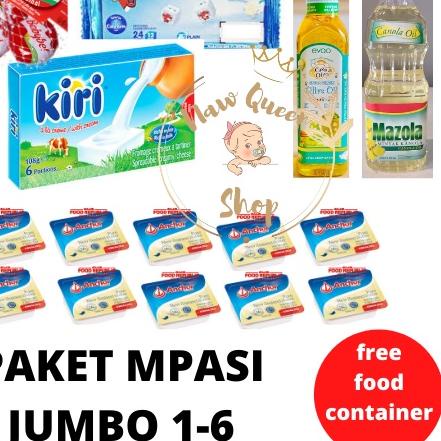 

▲ PAKET MPASI LENGKAP JUMBO ( BELCUBE + KIRI + BABYBEL + CASA DI OLIVA / EVOO + MAZOLA + ANCHOR) ☞