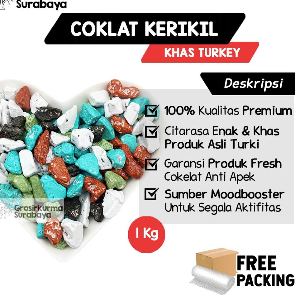 

☼ Cokelat Kerikil Arab Premium 1kg Stone Chocolate Khas Turkey Untuk Moodbooster Lumer Dimulut Dimakan ✪