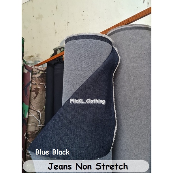 Bahan Kain Jeans Non Stretch Denim Tidak Melar Jeans Tidak Melar Raw Mentah Tidak Melar Non