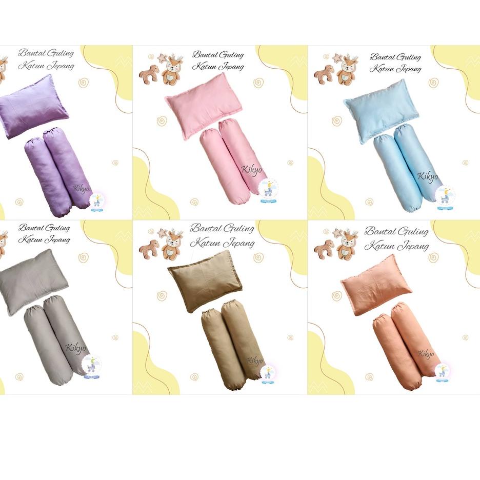 ➦ Bantal guling bayi katun jepang polos / sarung bantal guling bayi katun jepang ♧