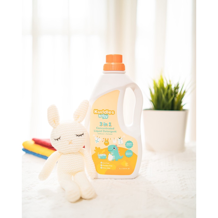 Kuddles Baby Premium 3 in 1 Natural Baby Detergent 1000 ml