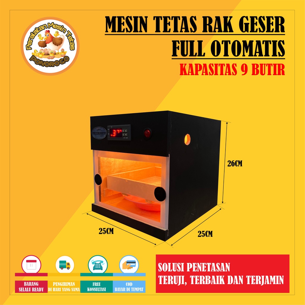 Mesin Tetas Telur Semi Otomatis Penetas Mini