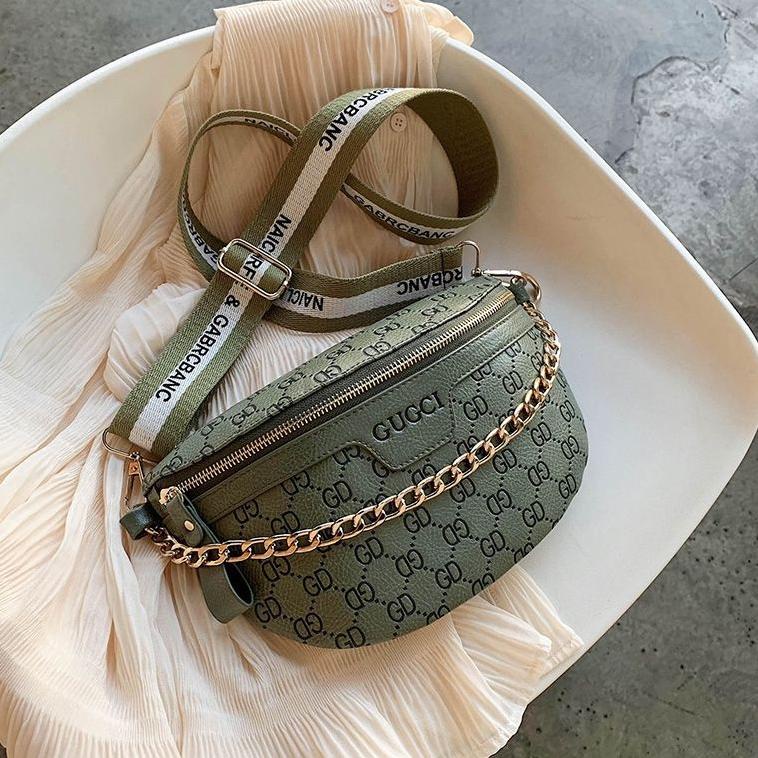 ㊖ IB8519 - WAIST BAG WANITA IMPORT JAKA BARANG TERUPDATE 22O