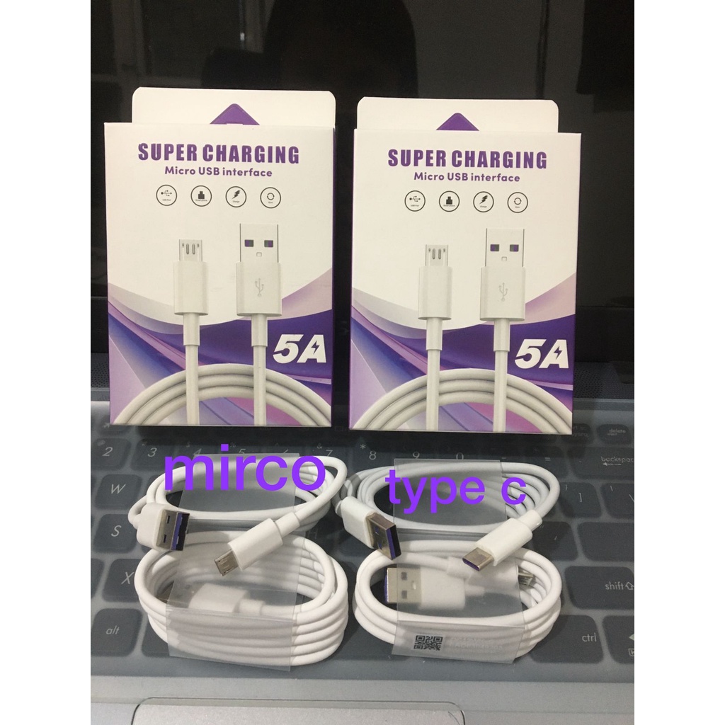 Kabel data turbo fast charging 5A kompatibel Samsung Xiaomi realme type c - mirco