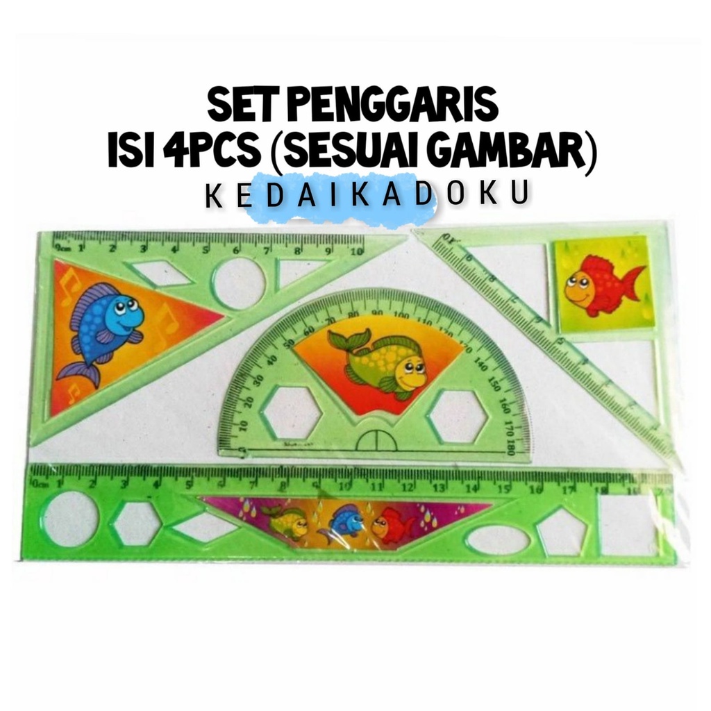 

Set 4pcs Penggaris Segitiga Busur Segitiga Siku Kedai Kadoku