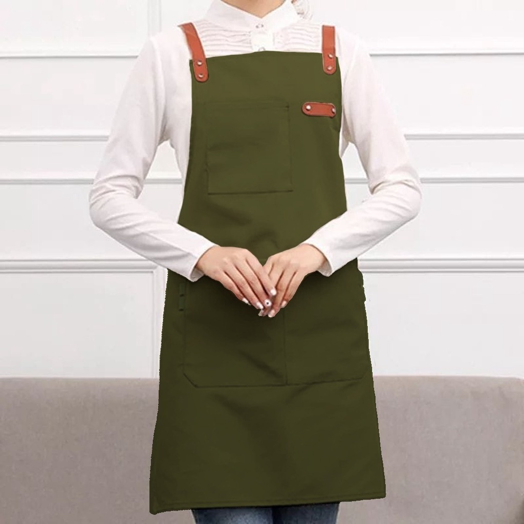 Apron waterproof celemek masak anti air  Pria Wanita Chef Pelayan Cafe waiter Original Handmade