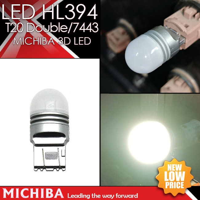 Lampu LED Rem Stoplamp T20 Double 7443 Michiba 3D Tancap Tusuk