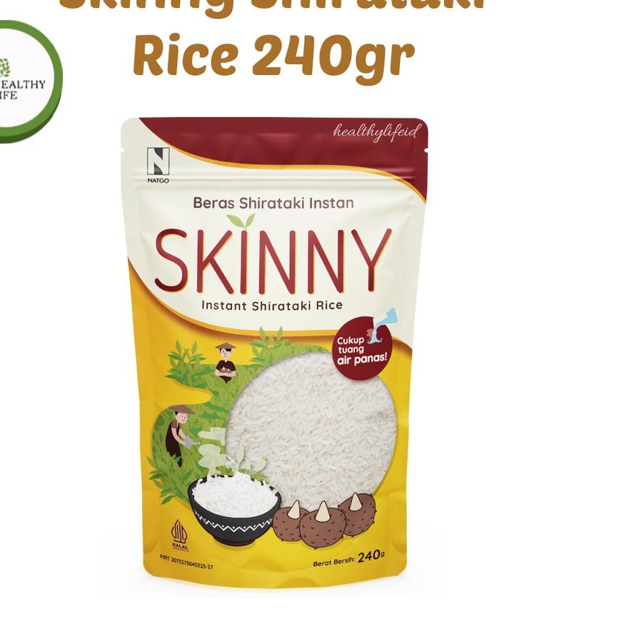 

✮ Skinny Shirataki Rice 240gr / Beras Shirataki / Beras Porang Skinny Cocok Untuk Diet ✺