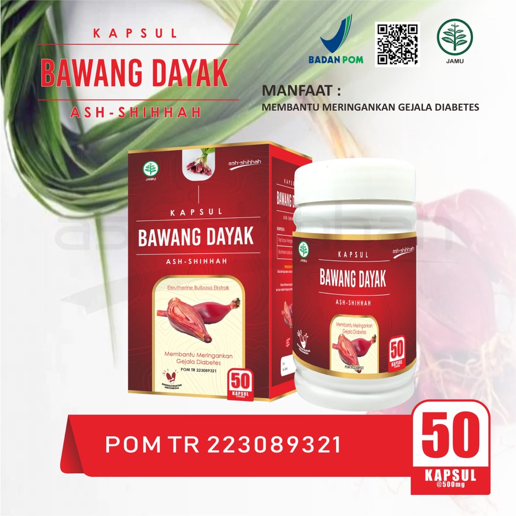 

Kapsul Herbal Bawang Berlian Dayak BPOM Ash-Shihhah Stroke Diabetes